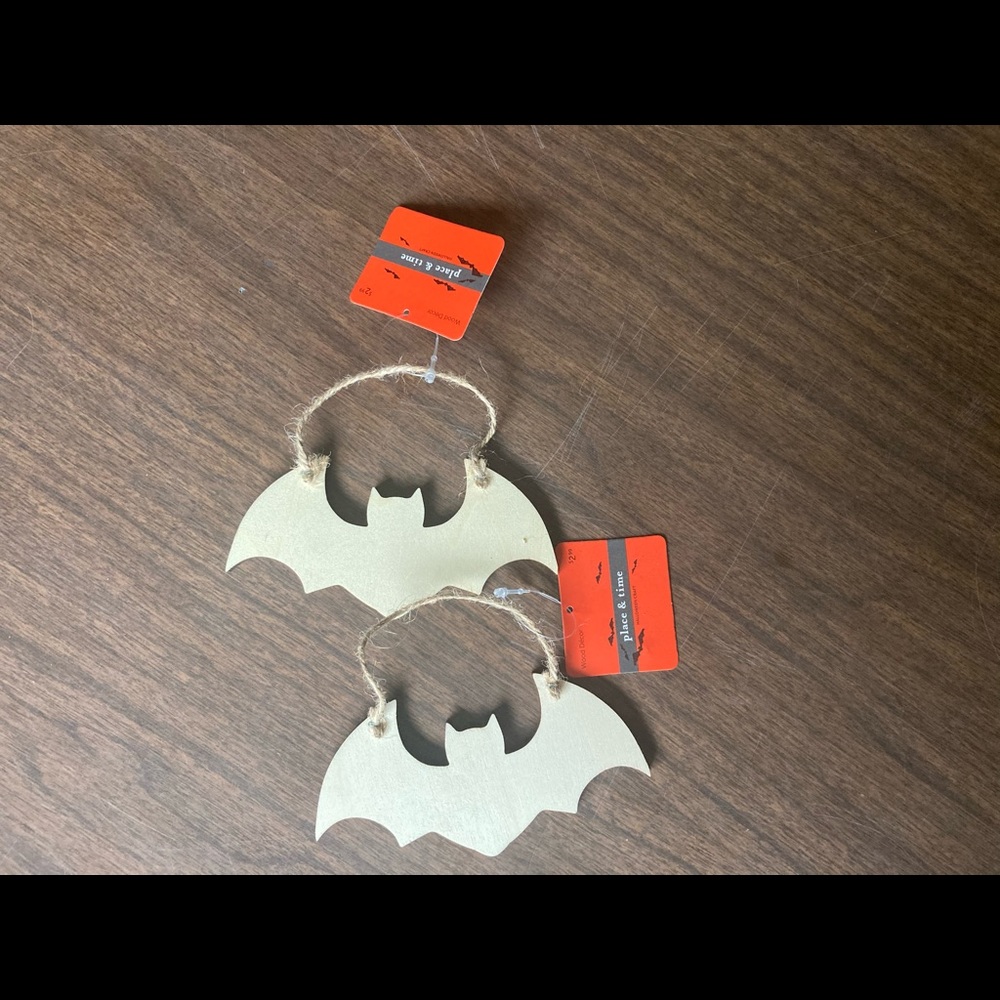 Halloween Craft Bats unfinished wood